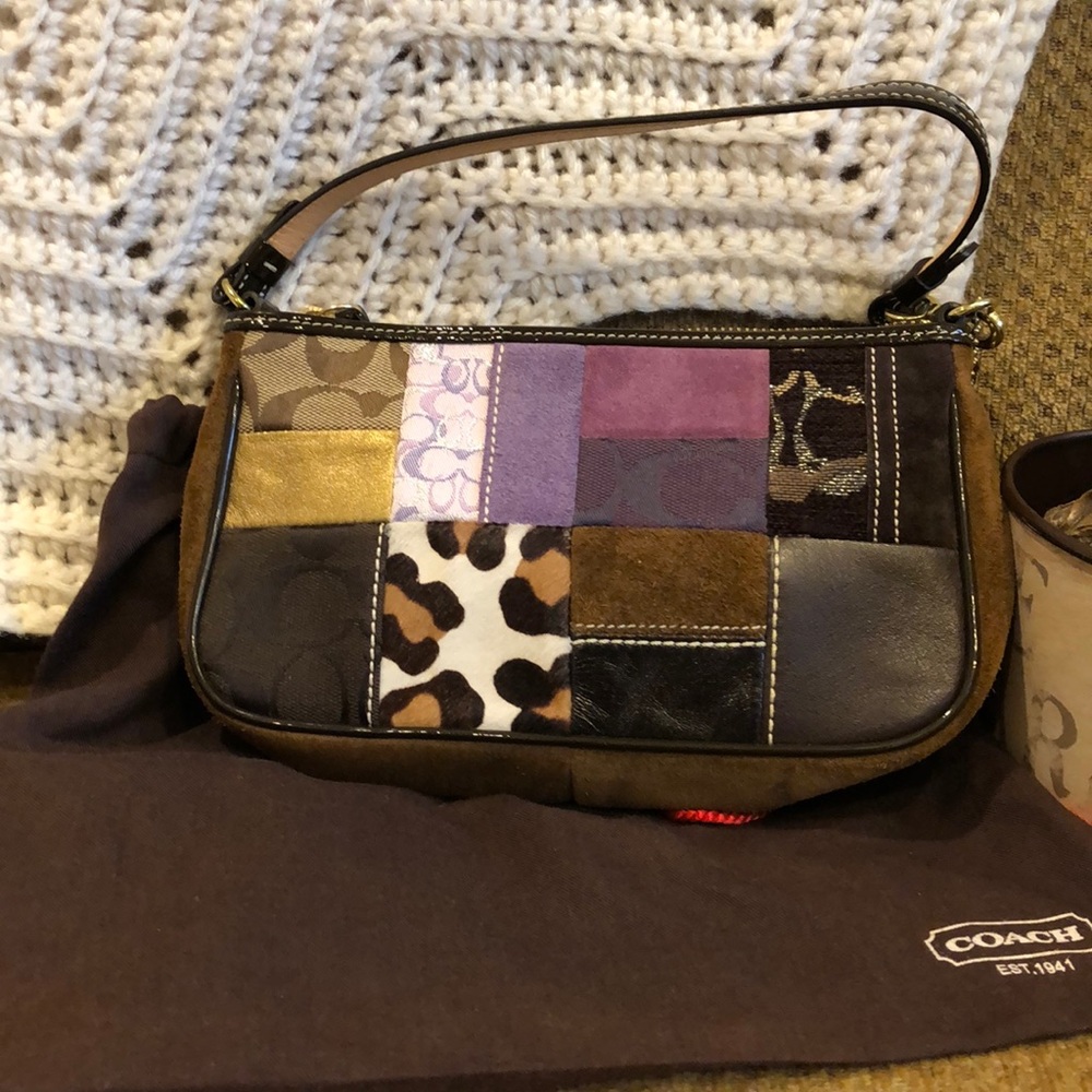 Coach Suede patchwork bag